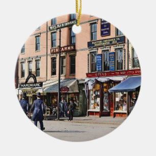 Portsmouth, NH - Congress Street, North Side c1907 Ceramic Tree Decoration