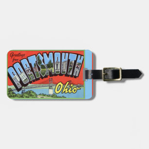 Portsmouth Ohio Large Letter Greetings Luggage Tag