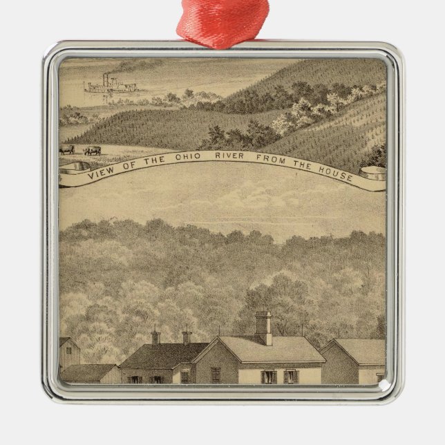 Portsmouth, Ohio Metal Tree Decoration (Front)