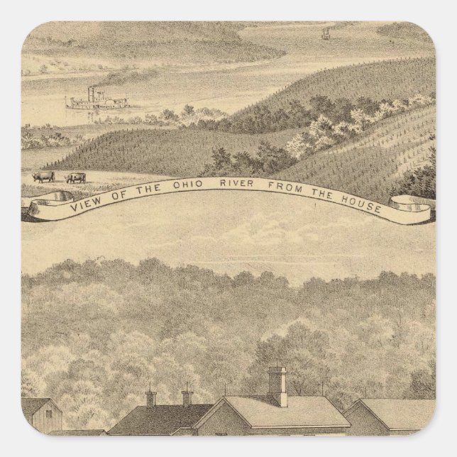 Portsmouth, Ohio Square Sticker (Front)