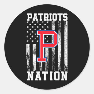 Portsmouth Patriots Logo Nation Hs Classic Round Sticker