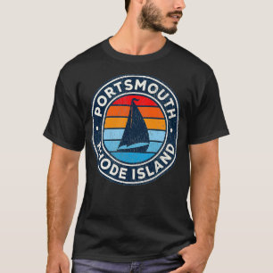Portsmouth Rhode Island RI Vintage Sailboat Retro T-Shirt