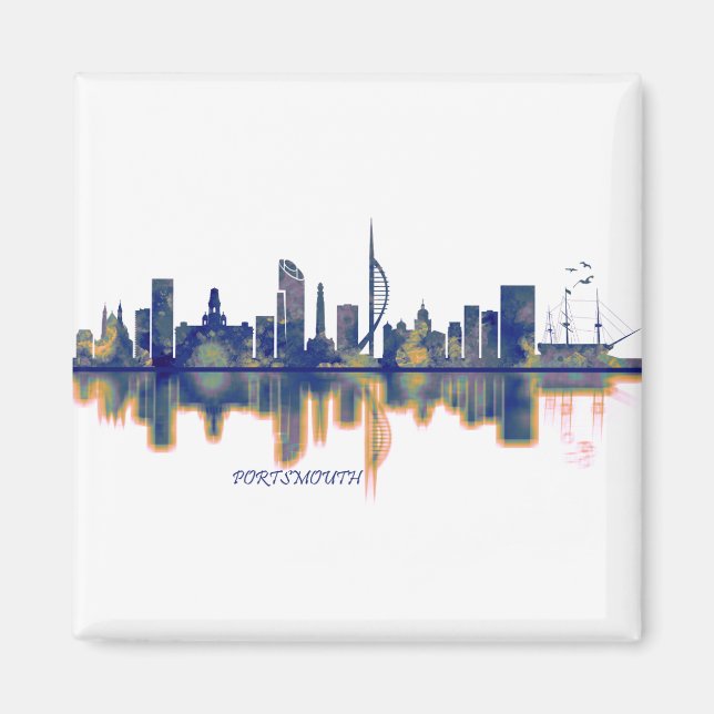 Portsmouth Skyline Magnet (Front)
