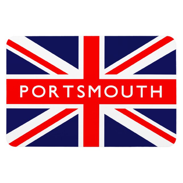 Portsmouth UK Flag Magnet (Horizontal)
