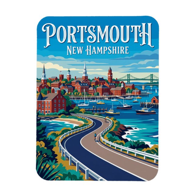 Portsmouth USA Magnet (Vertical)