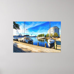 Portsmouth VA Riverfront Seaboard Building Canvas Print