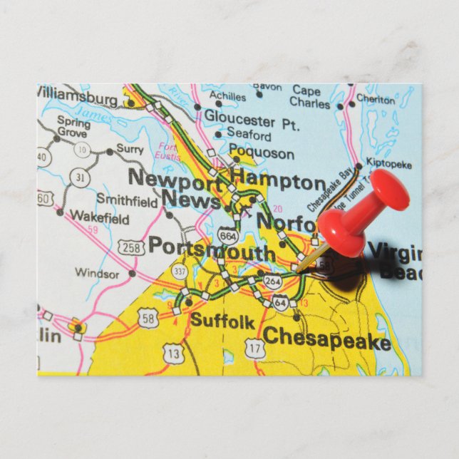 Portsmouth, Virginia Postcard (Front)