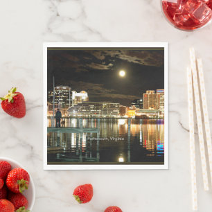 Portsmouth, Virginia skyline Napkin