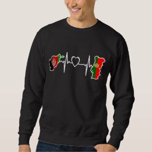 Portugal Afghanistan Flag Portuguese Afghan Heartb Sweatshirt