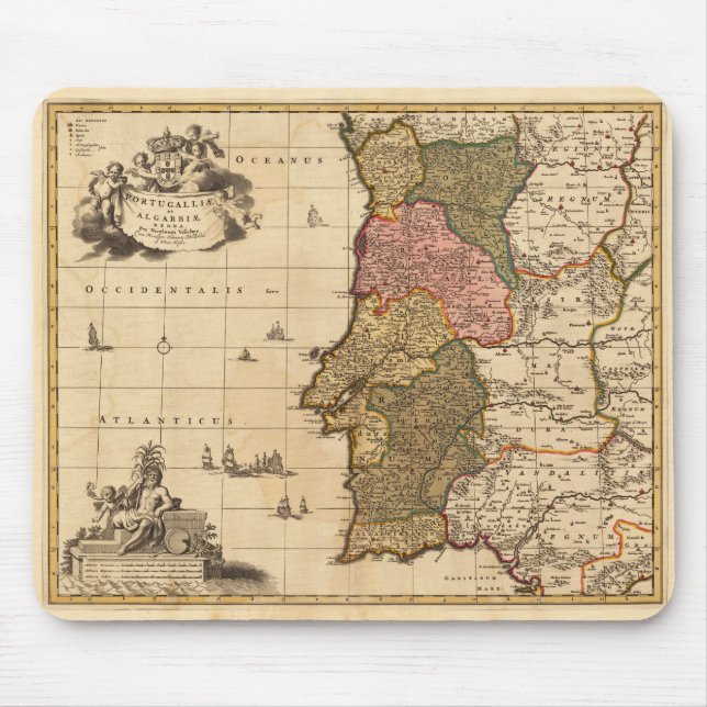 Portugal & Algarv*e Map Mousepad (Front)