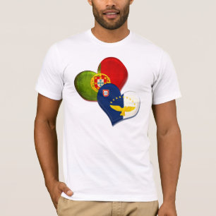 Portugal and Azores hearts T-Shirt