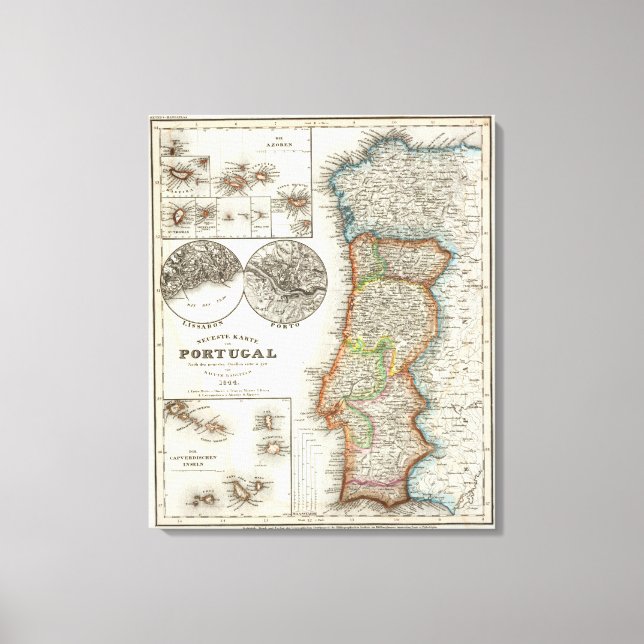Portugal and Cape Verde Islands Canvas Print (Front)