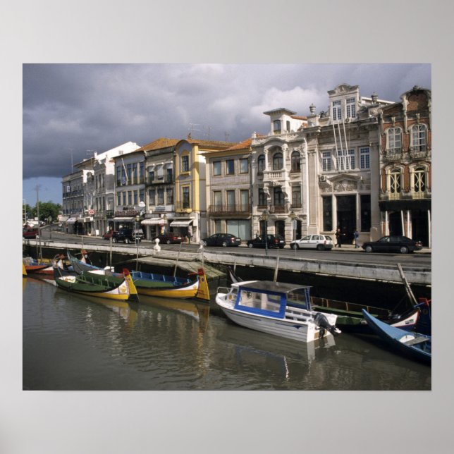 Portugal, Aveiro. Moliceiros (seaweed collecting Poster (Front)