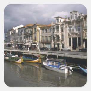 Portugal, Aveiro. Moliceiros (seaweed collecting Square Sticker