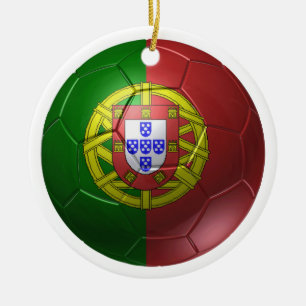 Portugal ball ceramic tree decoration