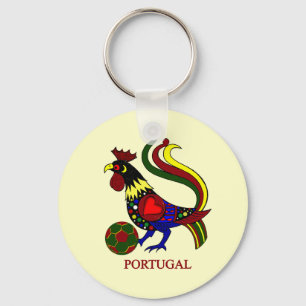 Portugal barcelos "galo" jogador de futebol key ring