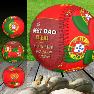 Portugal Best Dad, patriotic, Portuguese Flag Baseball