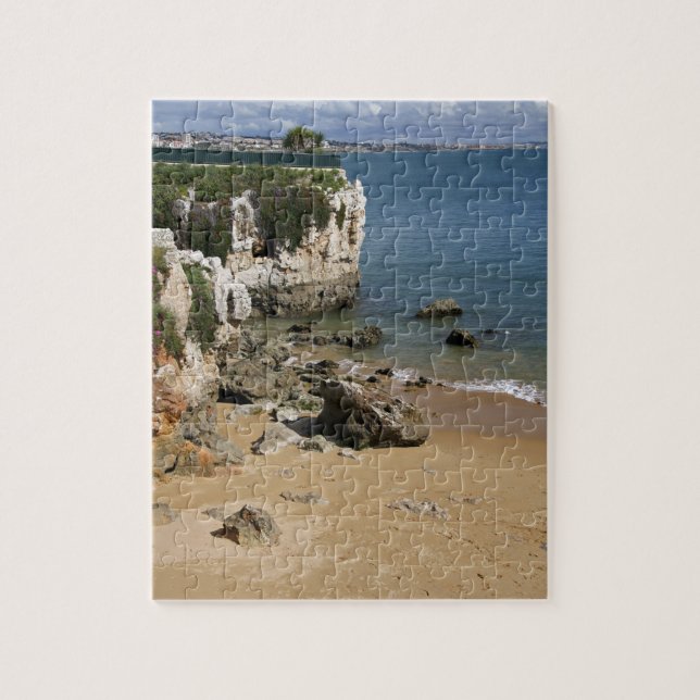 Portugal, Cascais. Praia da Rainha, a beach in Jigsaw Puzzle (Vertical)