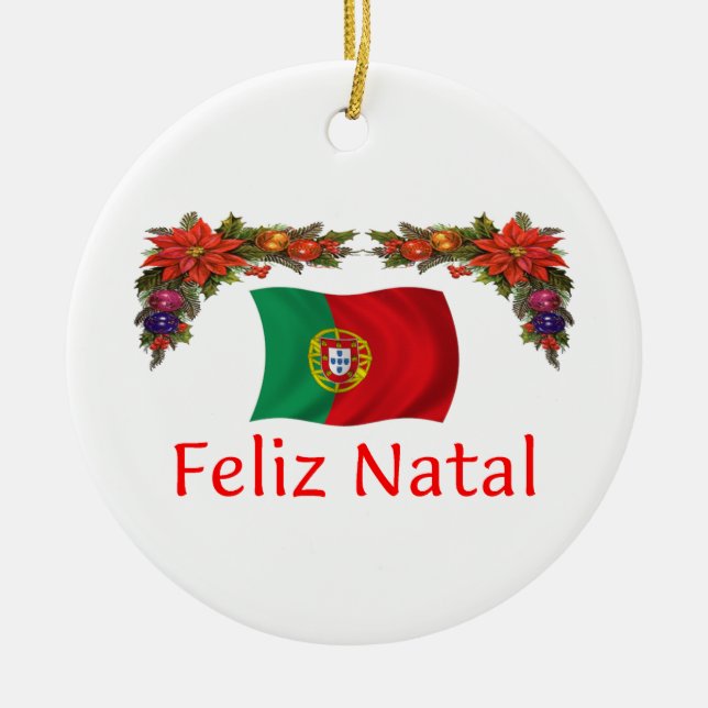 Portugal Christmas Ceramic Tree Decoration (Front)