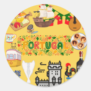 Portugal  classic round sticker
