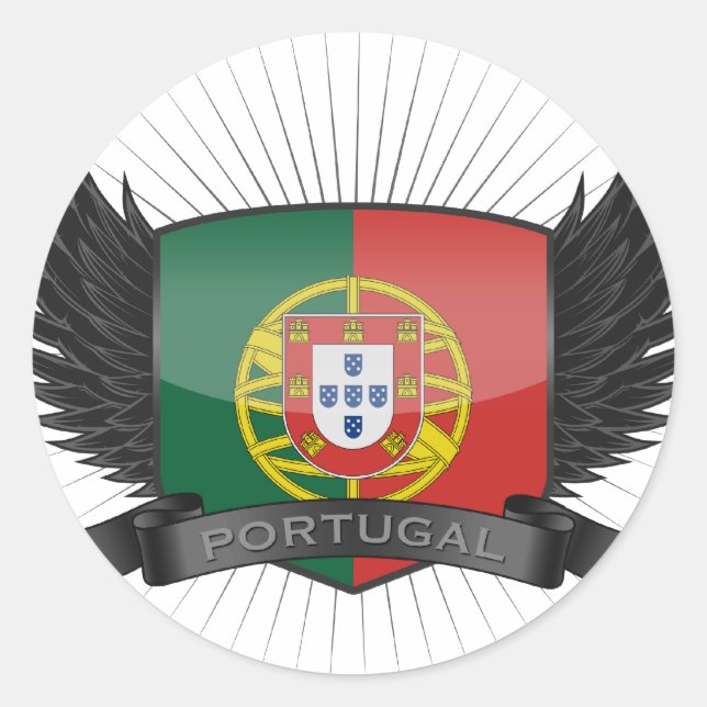 PORTUGAL CLASSIC ROUND STICKER (Front)