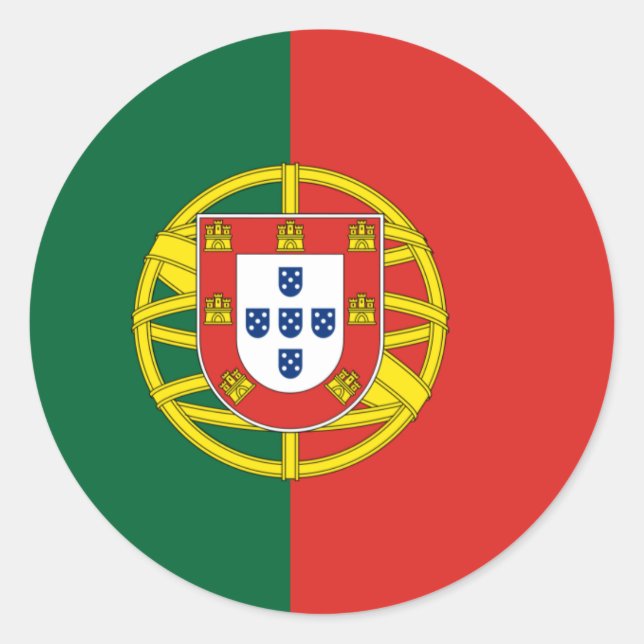 portugal classic round sticker (Front)