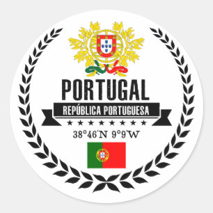 Portugal Classic Round Sticker