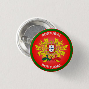 Portugal Coat of Arms Circle Shape 3 Cm Round Badge