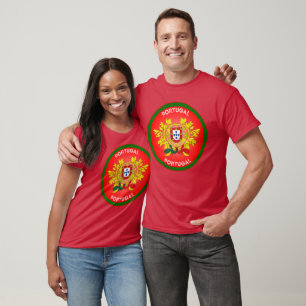 Portugal Coat of Arms Circle Shape  T-Shirt