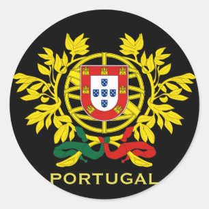 Portugal Coat of Arms Round Sticker