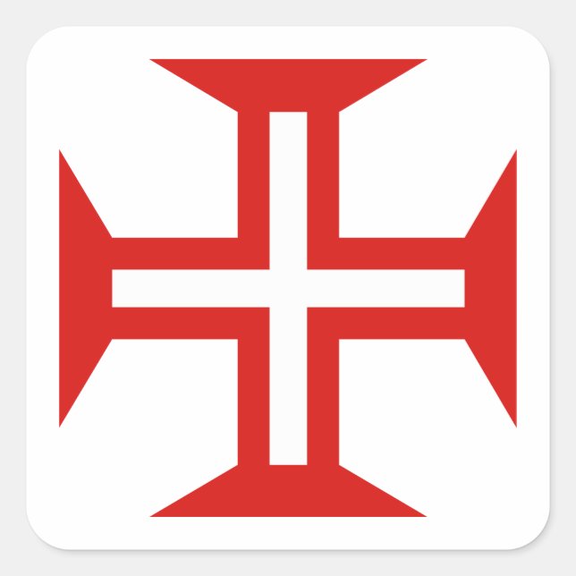 Portugal country cross flag symbol square sticker (Front)