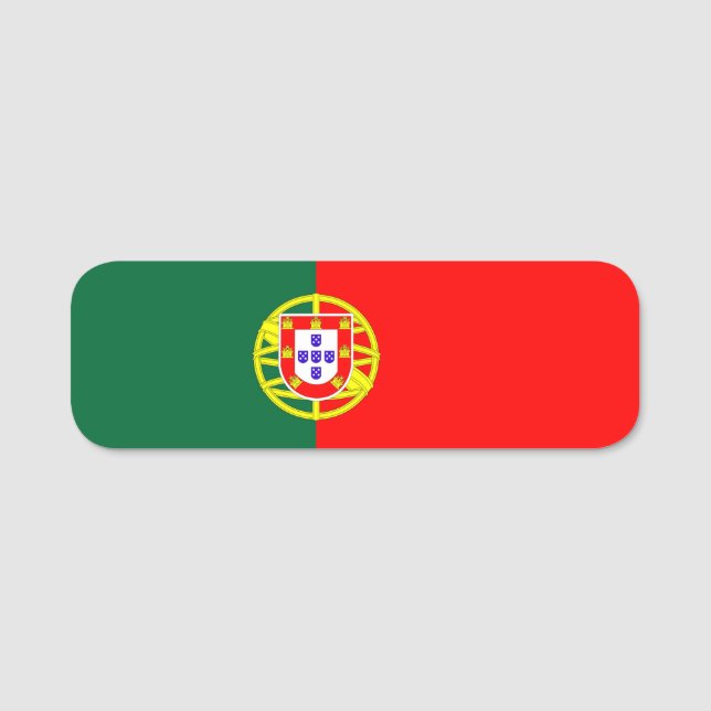 portugal country flag symbol name tag (Front)