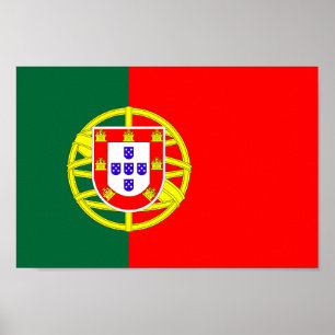 portugal country flag symbol poster