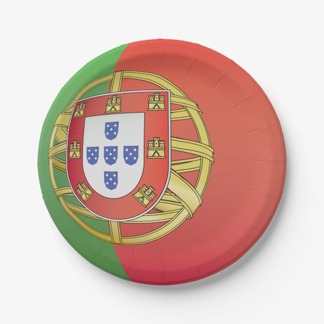 Portugal Crest Paper Plate (Front)