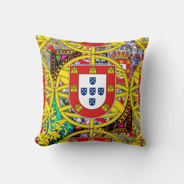 Portugal designs Throw Pillow (Front)