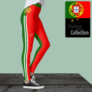 Portugal fashion leggings, Portuguese Flag /sports Leggings