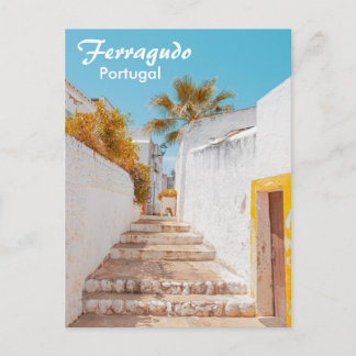 Portugal Ferragudo in the Algarve Old Stairs Postcard