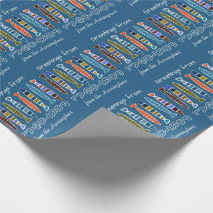 PORTUGAL Fish Pattern custom text wrapping paper