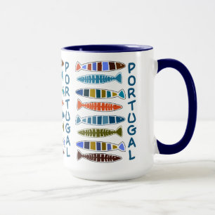 PORTUGAL Fish Pattern mugs