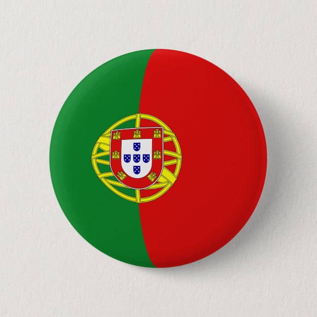 Portugal Fisheye Flag Button (Front)
