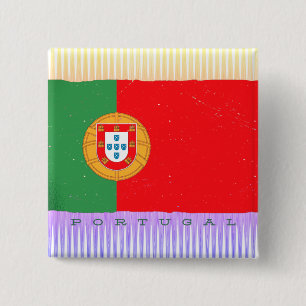 Portugal Flag 15 Cm Square Badge