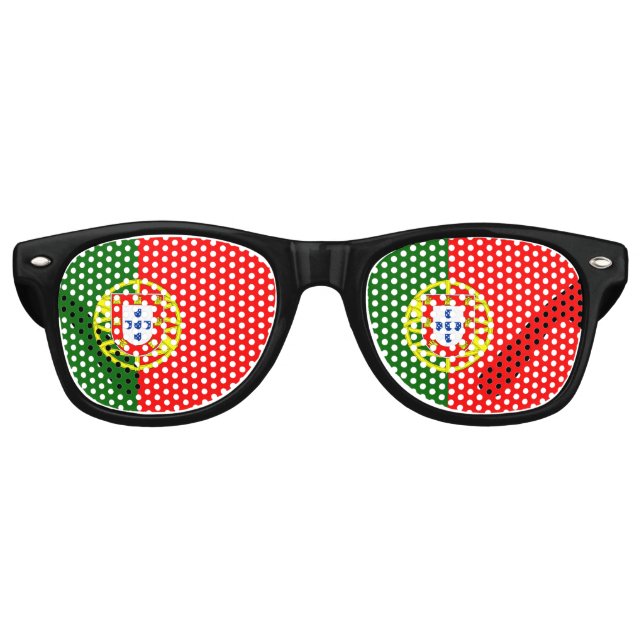 Portugal flag Adult Retro Party Shades (Front)