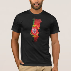Portugal Flag and Map T-Shirt