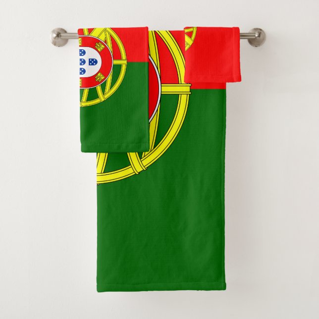 Portugal Flag Bath Towel Set (Insitu)