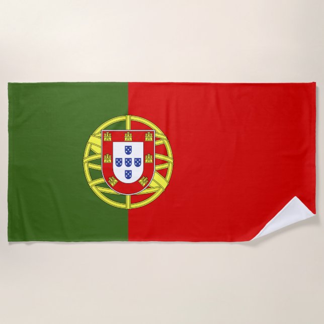 Portugal flag beach towel (Front)