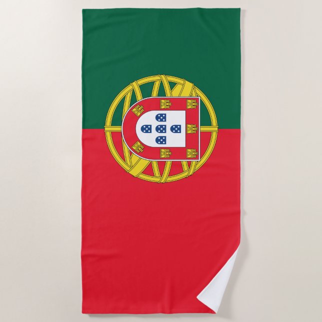 Portugal flag beach towel (Front)