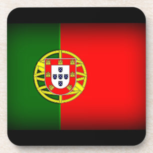 Portugal Flag Black Edge Coaster