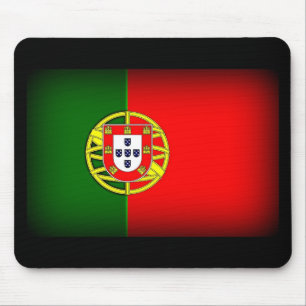 Portugal Flag Black Edge Mouse Mat