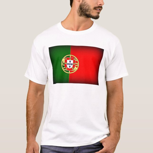 Portugal Flag Black Edge T-Shirt (Front)