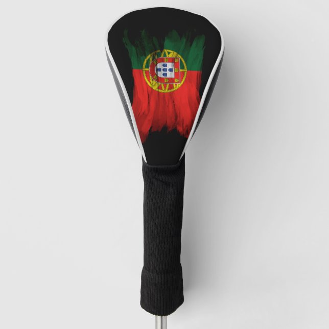 Portugal flag brush stroke, national flag golf head cover (Front)